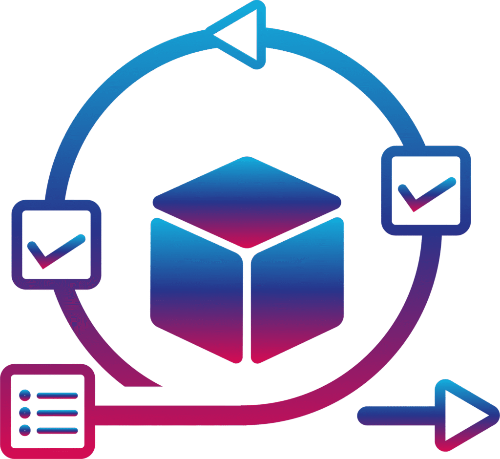 -illustration de cycle de developpement de Produit type depuis les specifications passant par les jalon jusqu'à la diffusion finale. -illustration of a typical product development cycle from specifications through milestones to final release.